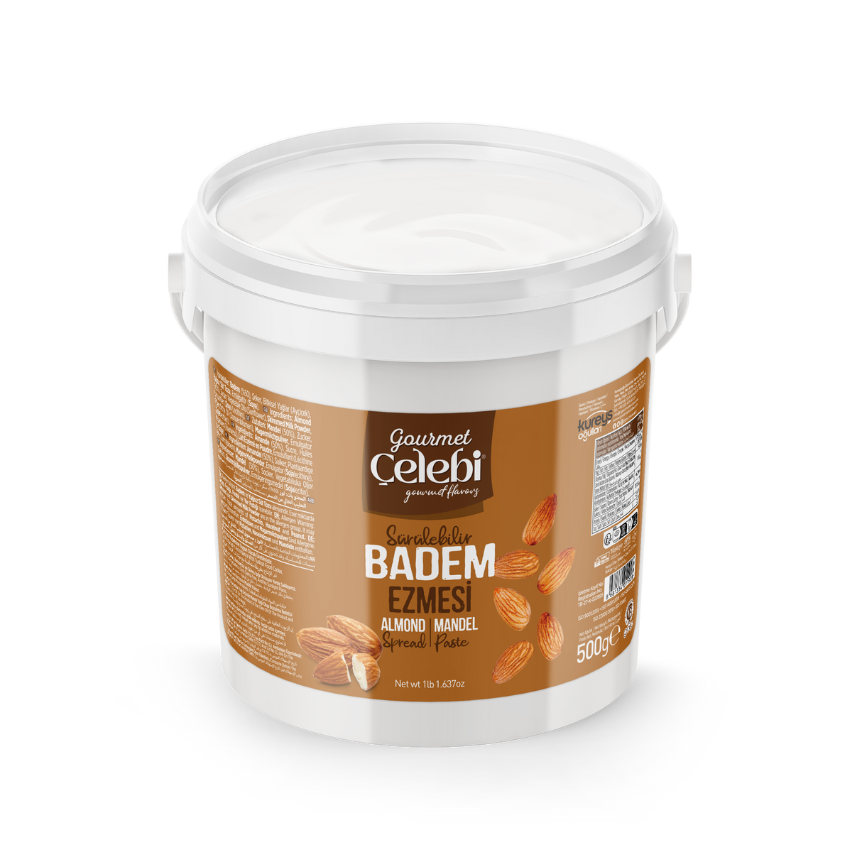 Celebiogullari Professional Spreadable Almond Butter (50%) - 500g, 1kg & 5kg Buckets