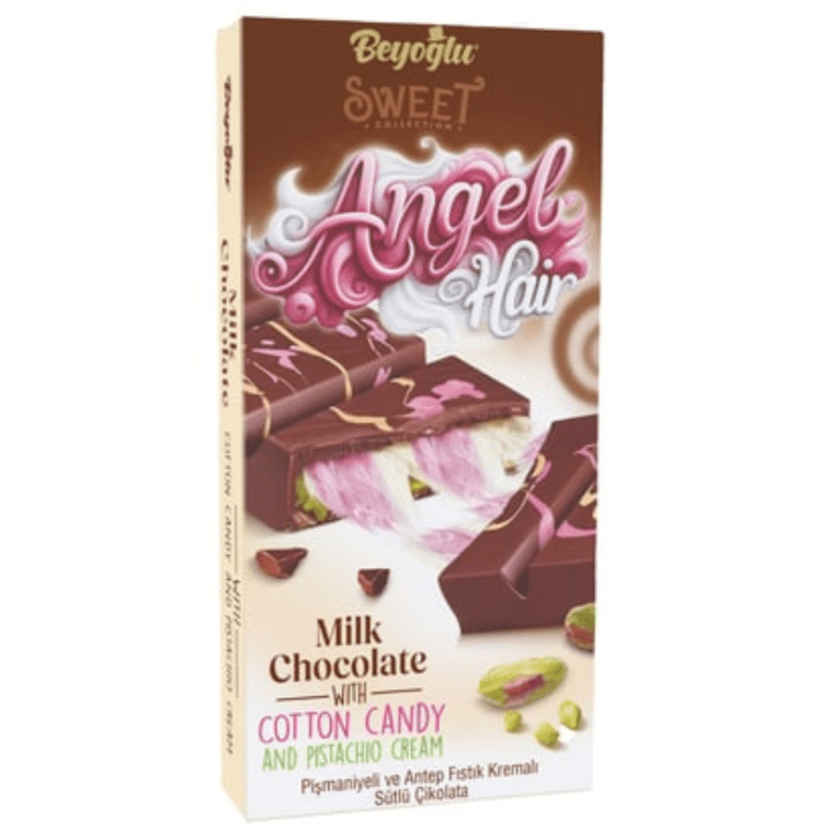 Beyoglu | Angel Hair Milky Chocolate with Cotton Candy and Pistachio Cream - TryAladdin