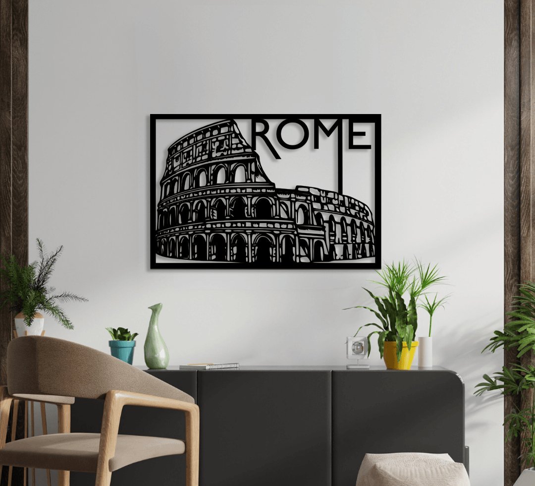 NR Dizayn | Rome Colosseum Decorative Metal Wall Art - TryAladdin