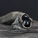 Tesbihevim | King Chain Model Zircon Stone Silver Ring for Men - TryAladdin