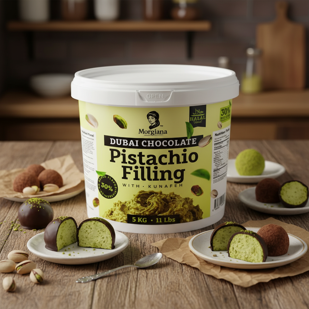 モルジアナ プロフェッショナル ベイクスタブル ドバイ チョコレート ピスタチオ クナーフェ フィリング