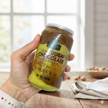 Carsibasi ウイルスドバイ チョコレートスプレッド（ピスタチオ＆クナーフェ） - 300g ジャー