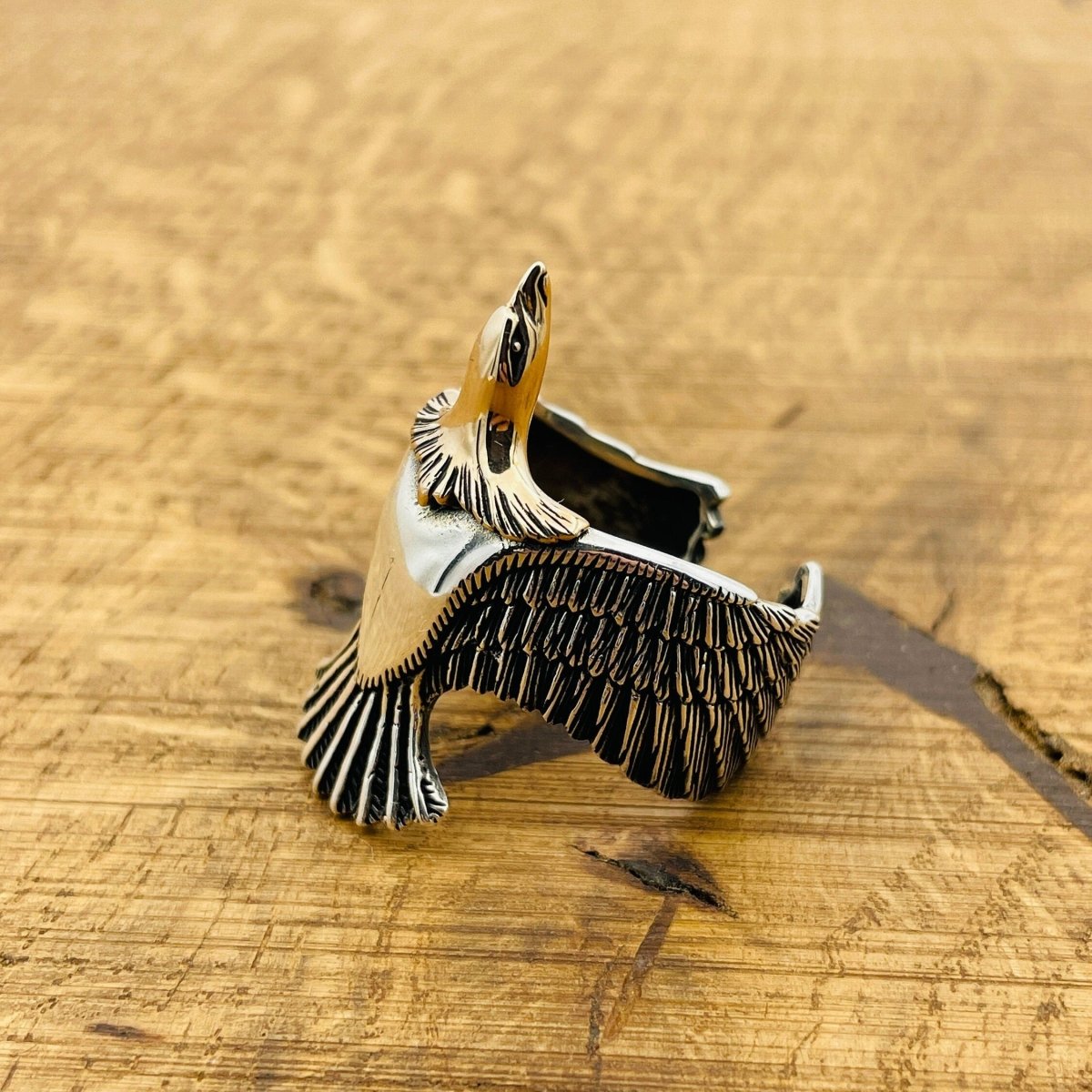 Adjustable Eagle Silver Ring - TryAladdin