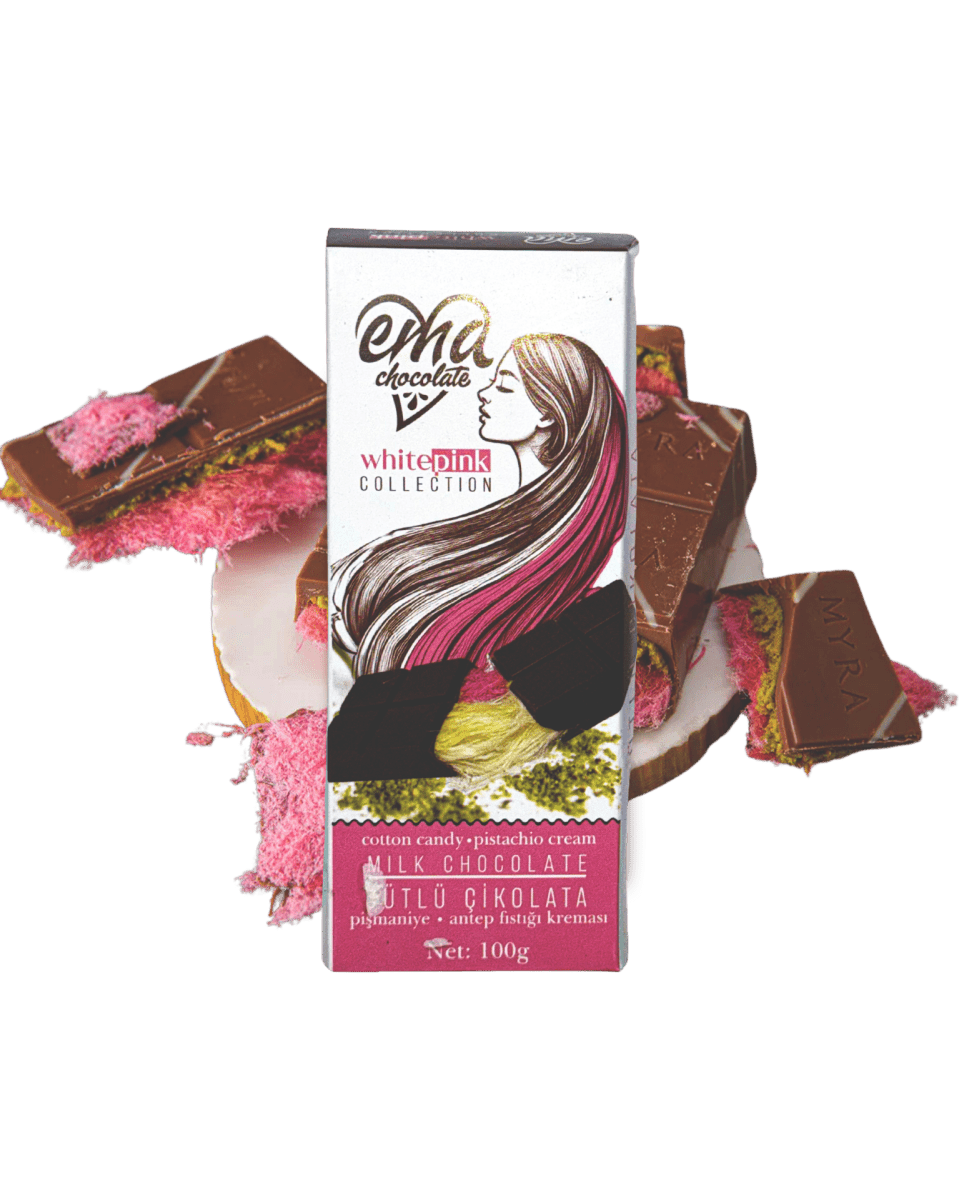 Angel Hair Milk Chocolate with Pistachio & Cotton Candy - 100gr - TryAladdin
