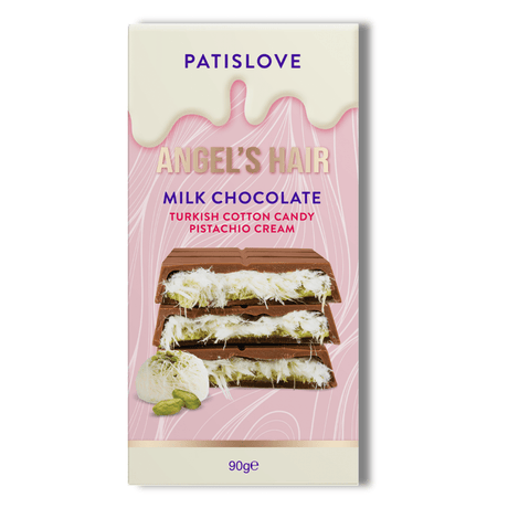 Angel’s Hair Milk Chocolate Turkish Cotton Candy With Pistachio Cream - 90G - TryAladdin