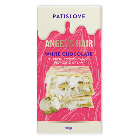 Angel’s Hair White Chocolate Turkish Cotton Candy With Pistachio Cream - 90G - TryAladdin