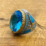 Aquamarine Oval Ring - TryAladdin