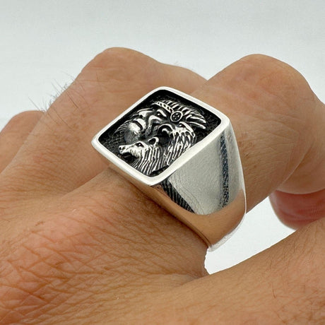 Authentic Native American Design Silver Ring - TryAladdin