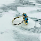 Istanbul Jewelry | Turquoise Ottoman Style Handmade Silver Ring - TryAladdin