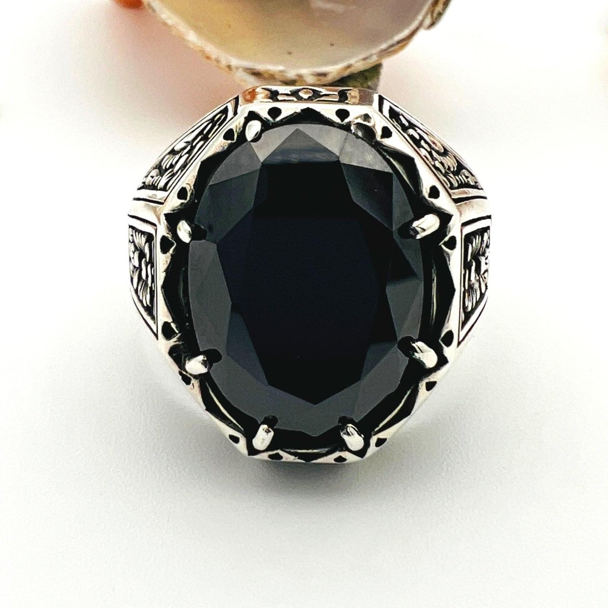 Black Onyx Stone Men's Ring - TryAladdin