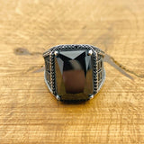 Black Zircon Stone Ring - TryAladdin