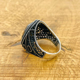 Black Zircon Stone Ring - TryAladdin