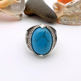 Blue Turquoise Square Ring - TryAladdin