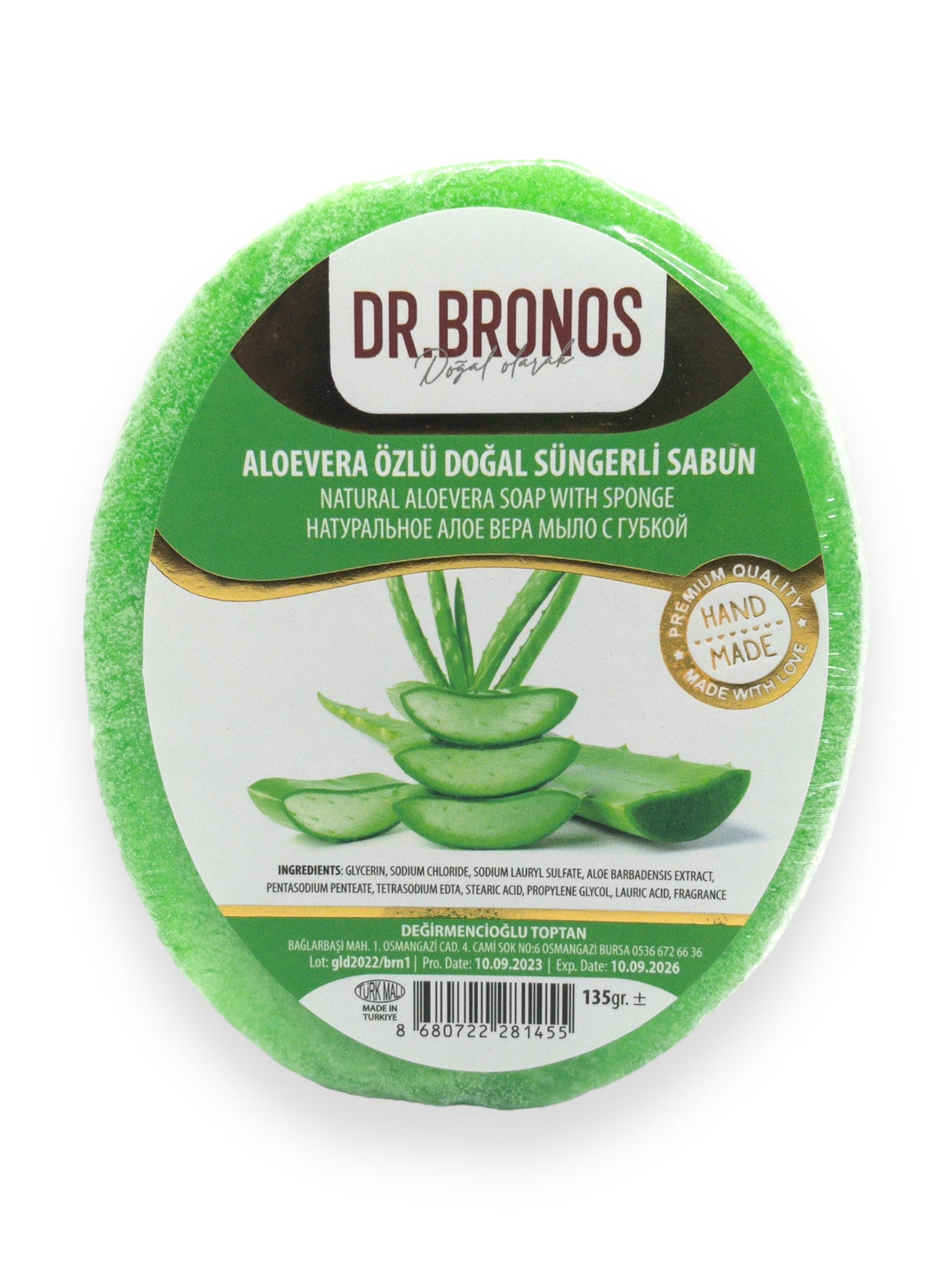 Dr. Bronos | Natural Aloevera Soap with Sponge - TryAladdin