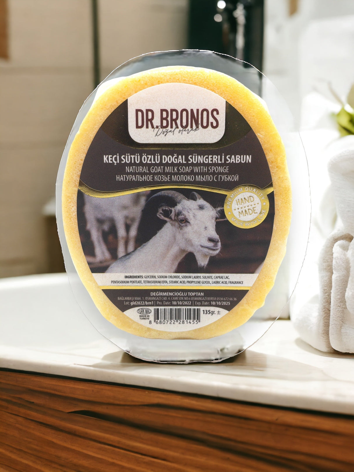 Dr. Bronos | Natural Goat Milk Soap with Sponge - TryAladdin