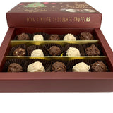 Ema Chocolate Milk and White Chocolate Truffles with Cinnamon Cream Filled - Merry Christmas Box - 250g - TryAladdin