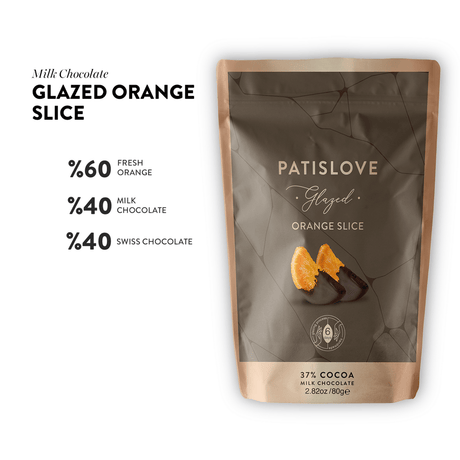 Glazed Half Covered Milk Chocolate Orange Slice - 80G - TryAladdin