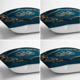Happy Holidays with Arabic Motif Digital Printed Runner and Cushion Pillow Cover Set - TryAladdin
