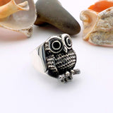 Men's and Women's 925 Solid Silver Owl Ring - TryAladdin