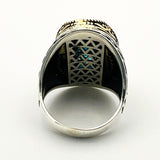 Men's Aquamarine Stone Ring - TryAladdin