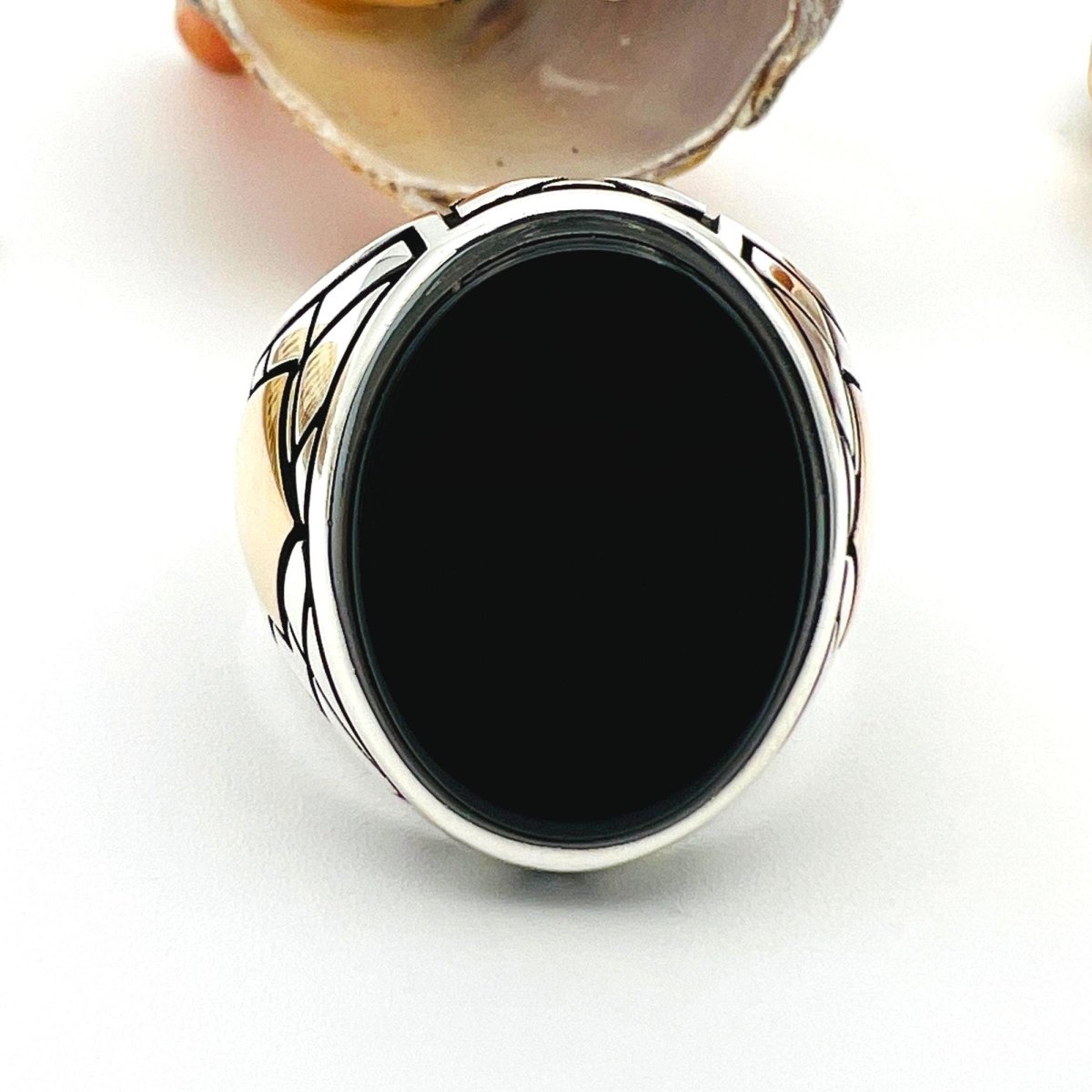 Men's Black Onyx Ottoman Ring - TryAladdin