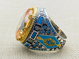 Men's Citrine Stone 925 Sterling Silver Ring - TryAladdin