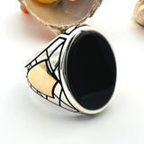 Men’s Green Agate Ottoman Ring - TryAladdin