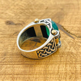 Men’s Green Agate Square Ring - TryAladdin