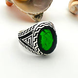 Men's Green Emerald Stone Ring - TryAladdin