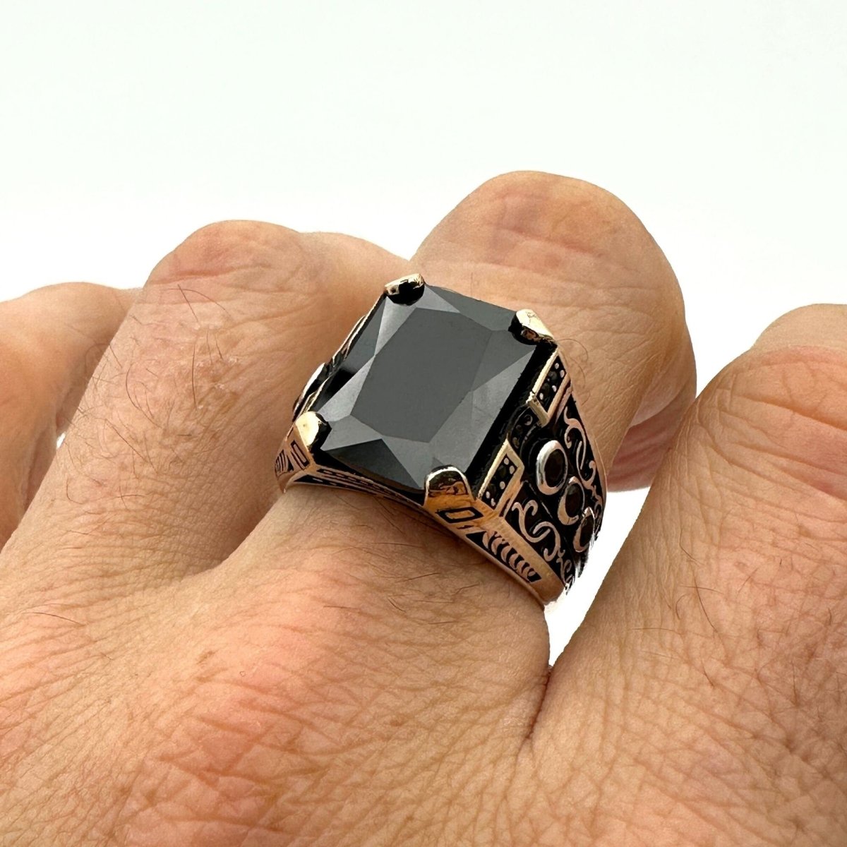 Men's Handmade Silver Modern Ring - TryAladdin