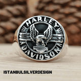 Men's Harley Davidson Motorcycle Signet Ring - TryAladdin