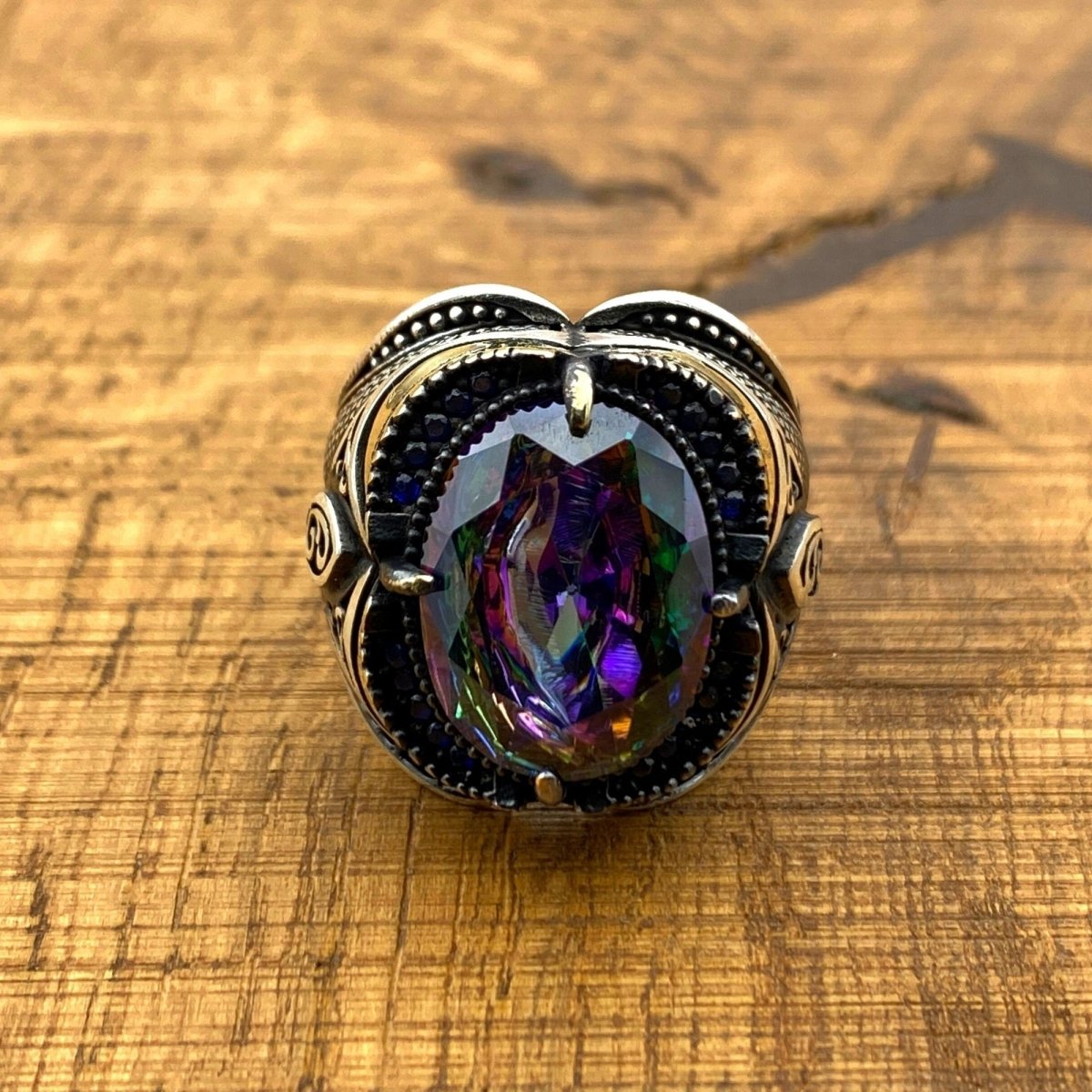 Men's Mystic Topaz Ring - TryAladdin