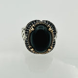 Men's Natural Black Onyx Ring - TryAladdin