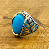 Men's Natural Turquoise Ring - TryAladdin