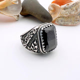 Men's Onyx Silver Ring - TryAladdin