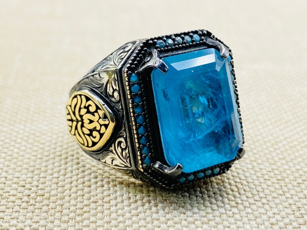 Men's Tourmaline Stone Ring - TryAladdin