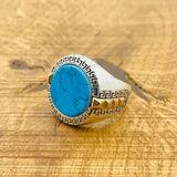 Men's Turquoise Silver Ring - TryAladdin