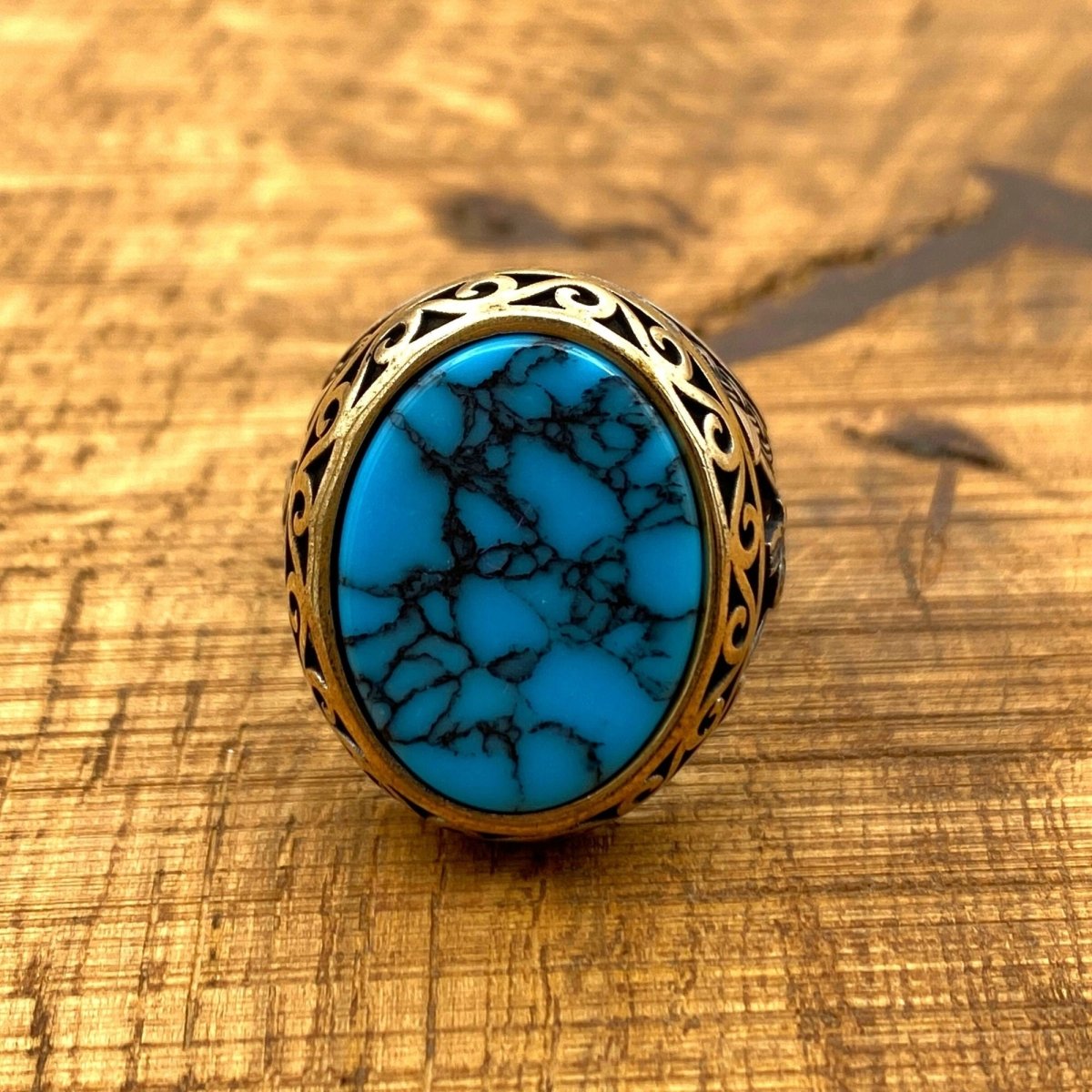 Men's Turquoise Stone Ring - TryAladdin