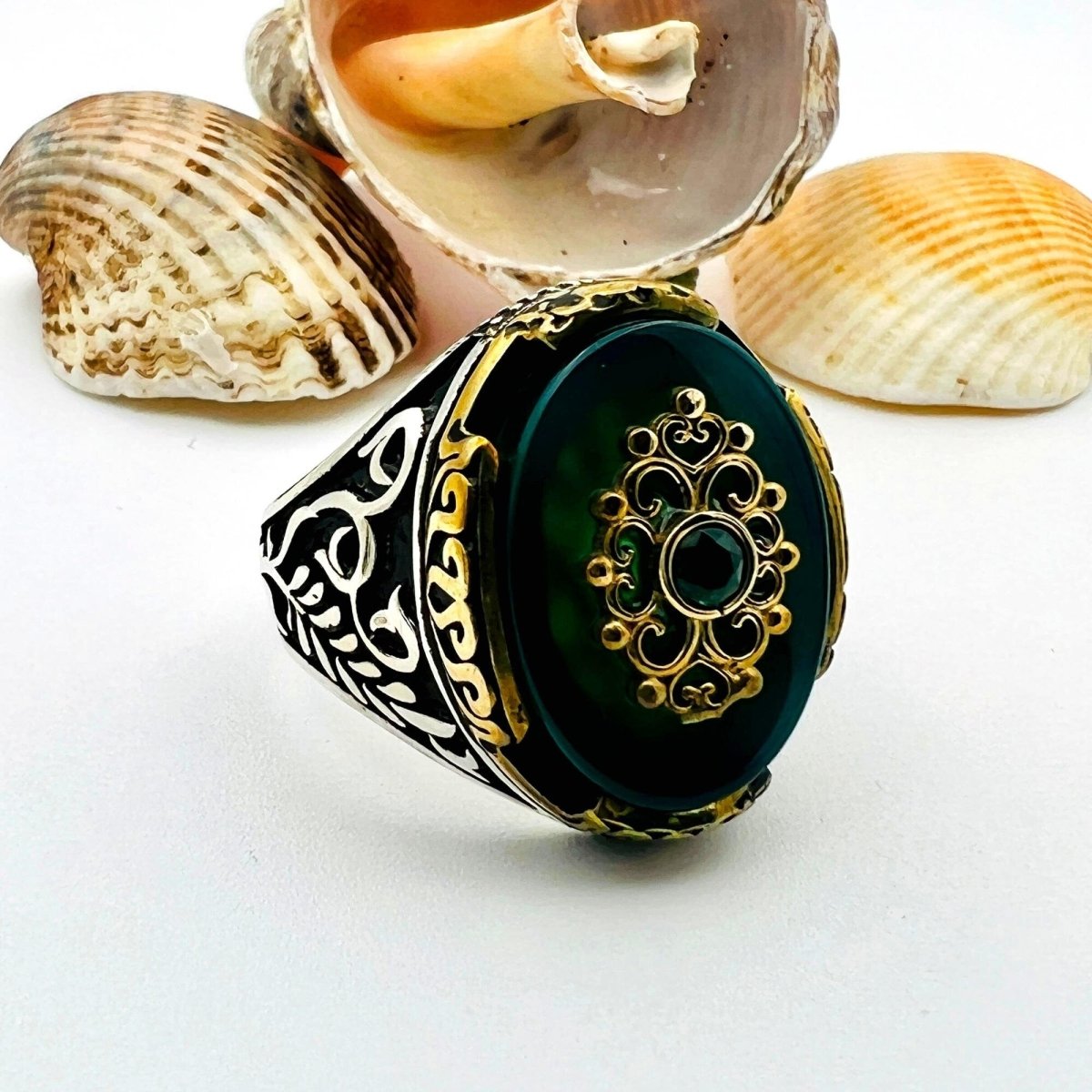 Men's Yemeni Aqeeq Gemstone Ring - TryAladdin