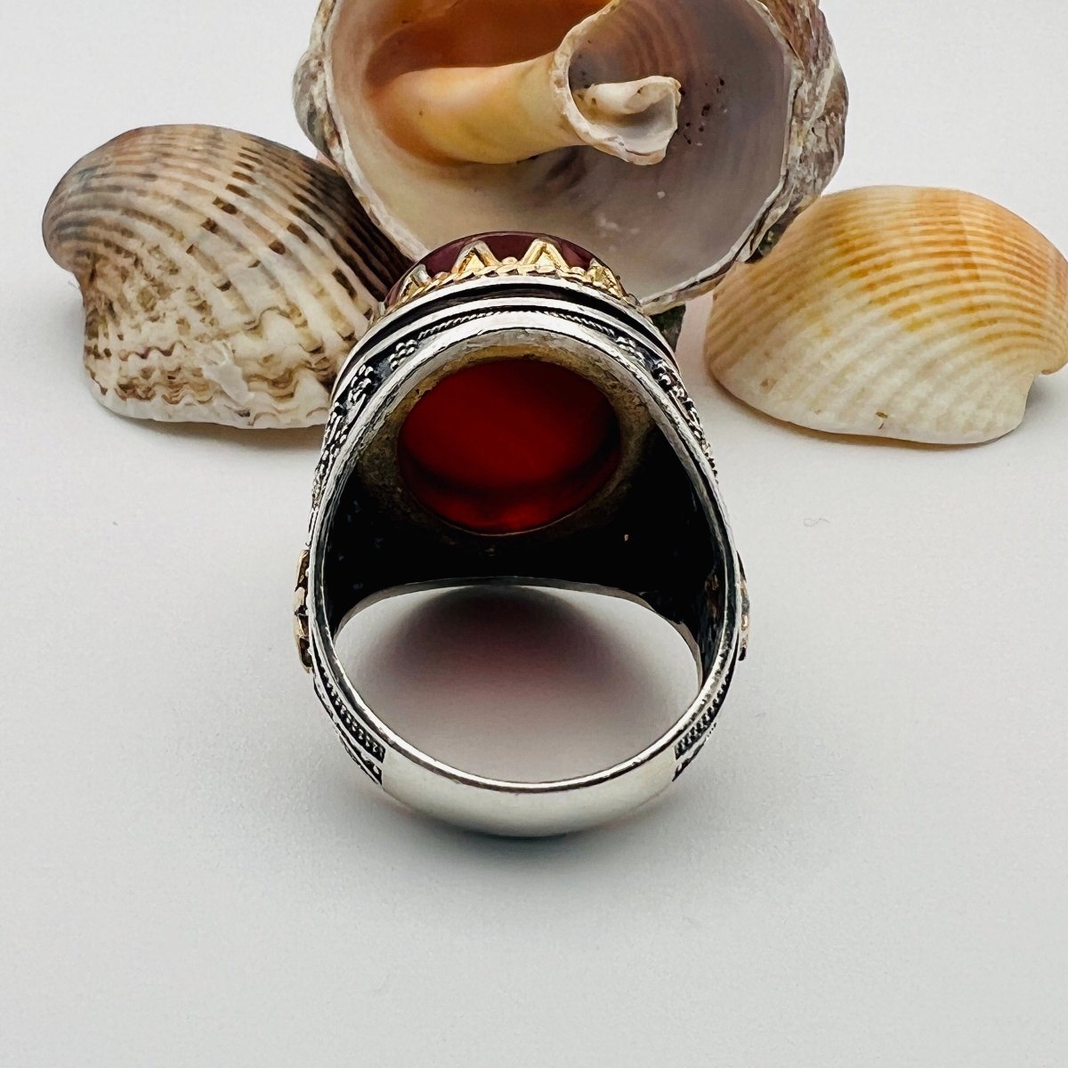 Men's Yemeni Aqeeq Ring - TryAladdin