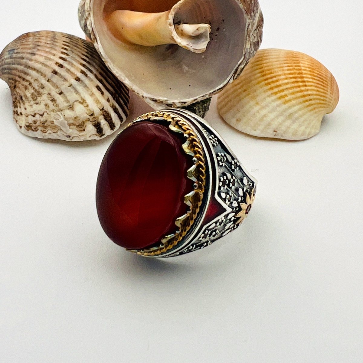 Men's Yemeni Aqeeq Ring - TryAladdin