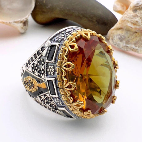 Men's' Zultanite Stone Silver Ring - TryAladdin