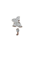 Nereze | Rhodium Butterfly Adjustable Size Ring - TryAladdin