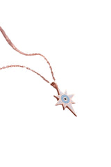 Nereze | Rose Enameled Polar Star Necklace - TryAladdin