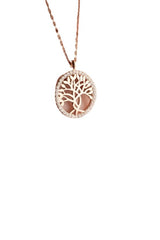 Nereze | Rose Plated Tree of Life Necklace - TryAladdin