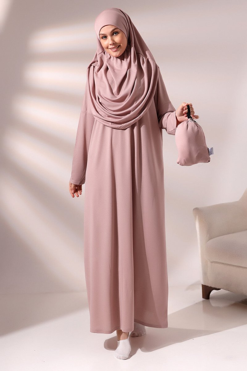 One Piece Prayer Dress - Rose Pink Color - TryAladdin