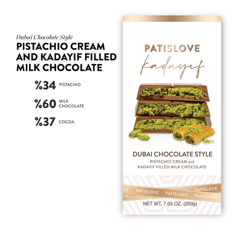Pistachio Cruch Bar Dubai Style - 200G - TryAladdin