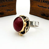 Red Agate Stone Women's Ring - TryAladdin