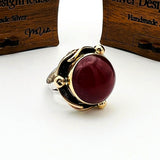 Red Agate Stone Women's Ring - TryAladdin