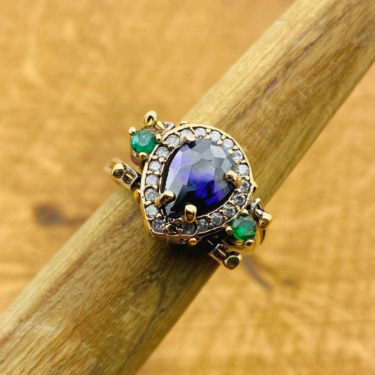 Reversible Amethyst and Citrine Ring - TryAladdin